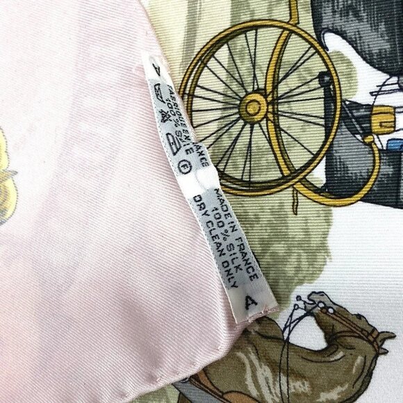 HERMES Carre90 A walk to LA PROMENADE DE LONGCHAMPS Longchamps Scarf silk pink - Picture 6 of 14